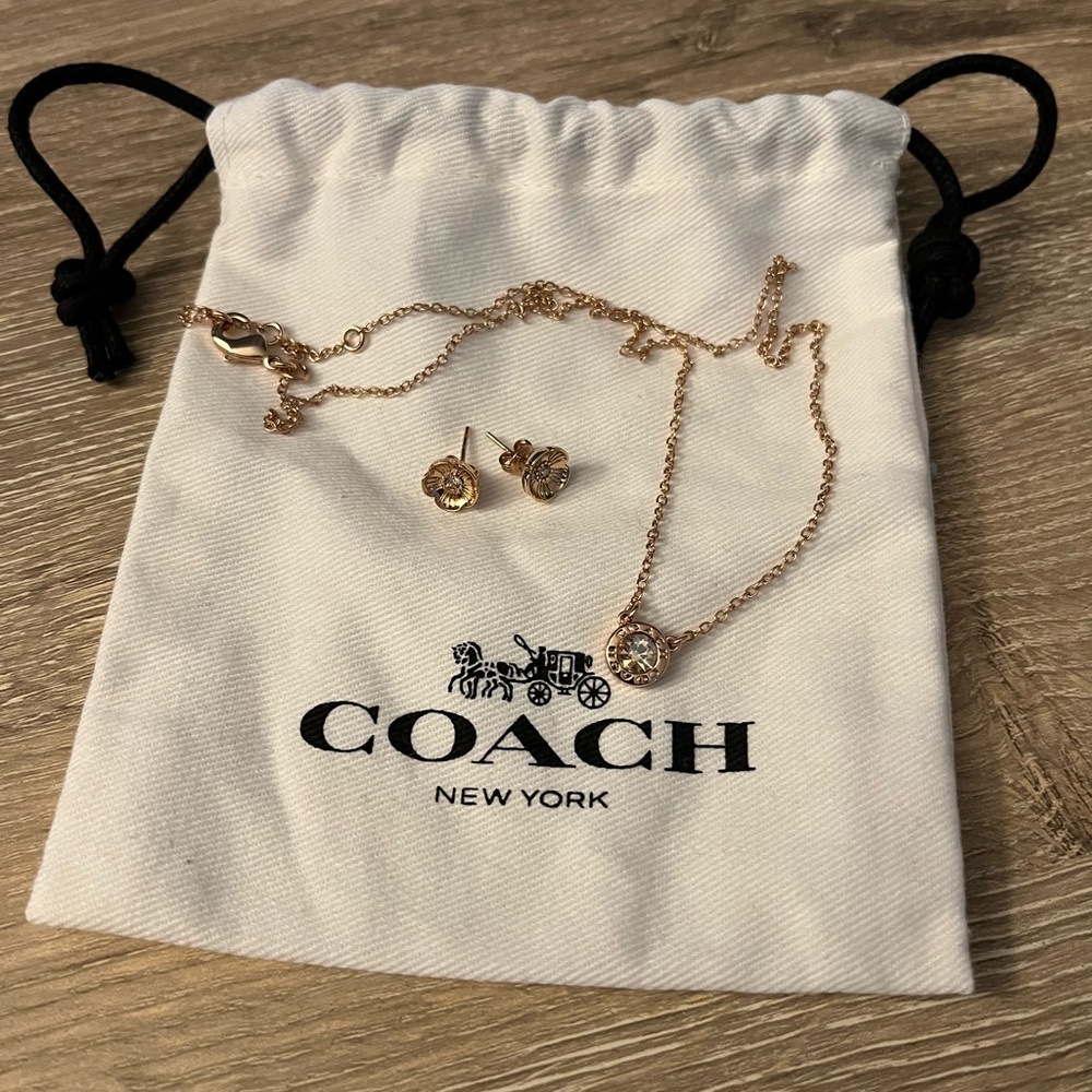Coach Earring and Necklace Set